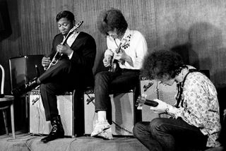 CIRCA 1967: 1967, New York, New York City, Eric Clapton, B.B, King, Elvin Bishop.