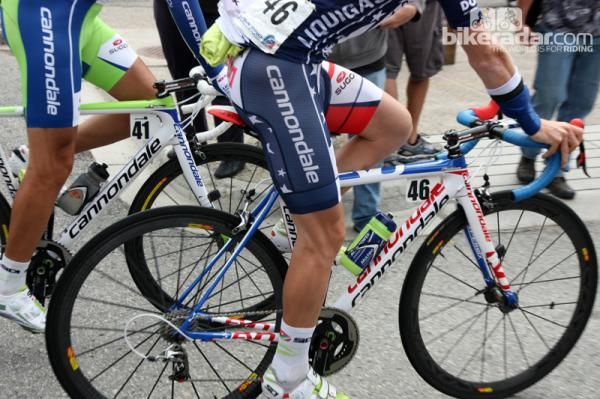 Timmy Duggan (Liquigas-Cannondale) is racing the USA Pro Challenge aboard a custom painted SuperSix Evo to celebrate his national championship victory.