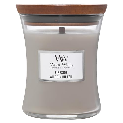 Woodwick Scented Candle With Crackling Wick | Fireside Mini Hourglass Candle | Up to 20 Hours Burn Time | Perfect Gifts for Women