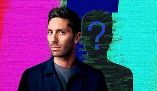 MTV's Catfish Nev Schulman looking mysterious in front of a colorful background