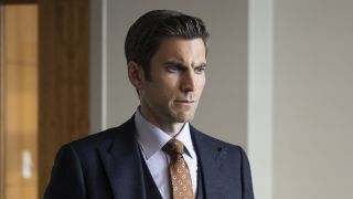 Jamie in suit worried on Yellowstone