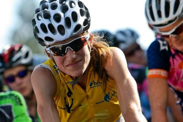 Mara Abbott (Peanut Butter &amp; Co.TWENTY12) smiles after another good ride