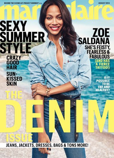 Zoe Saldana August 2014 Marie Claire
