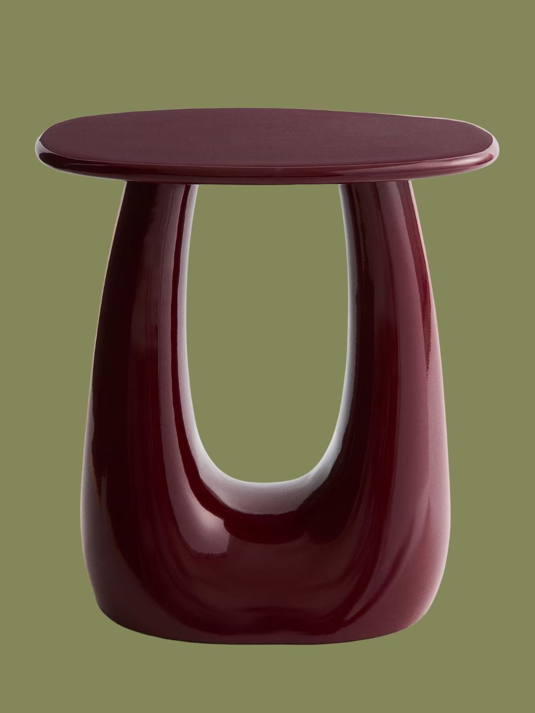 H&amp;amp;M Home, Metal Side Table in Burgundy