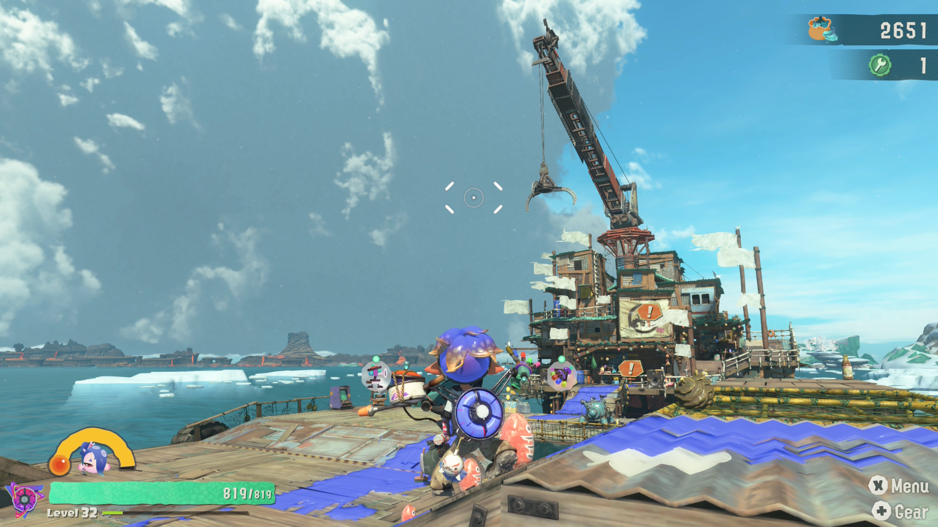 تصویری که مکانیک را در کشتی مخفیگاهش در Splatoon Raiders نشان می دهد