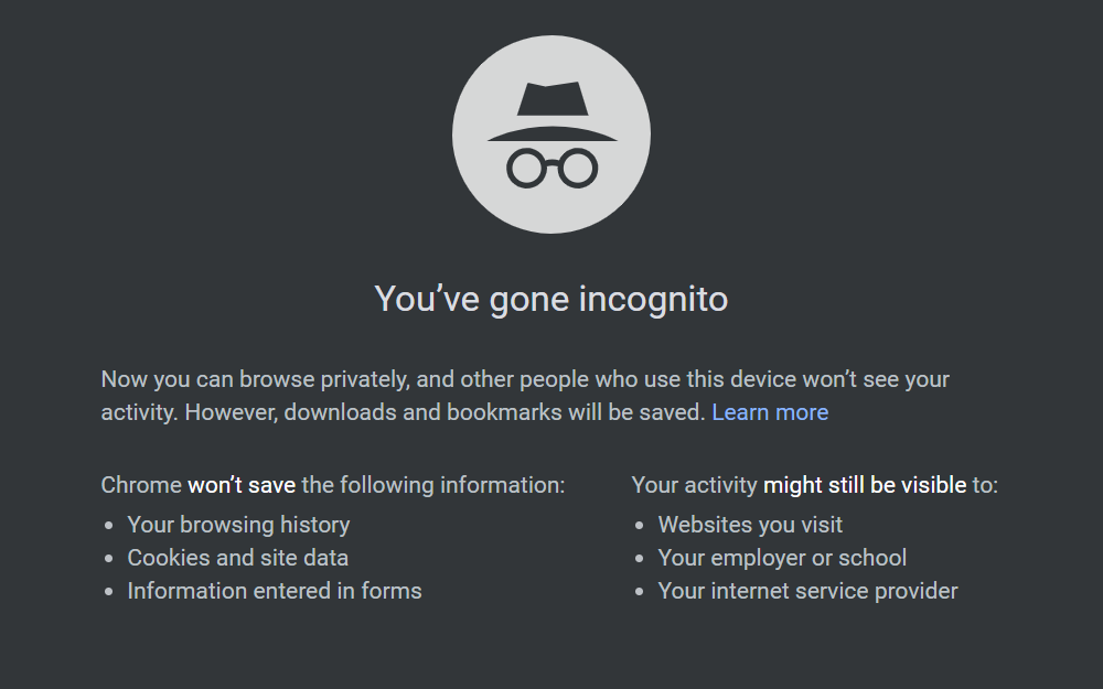 incognito browser