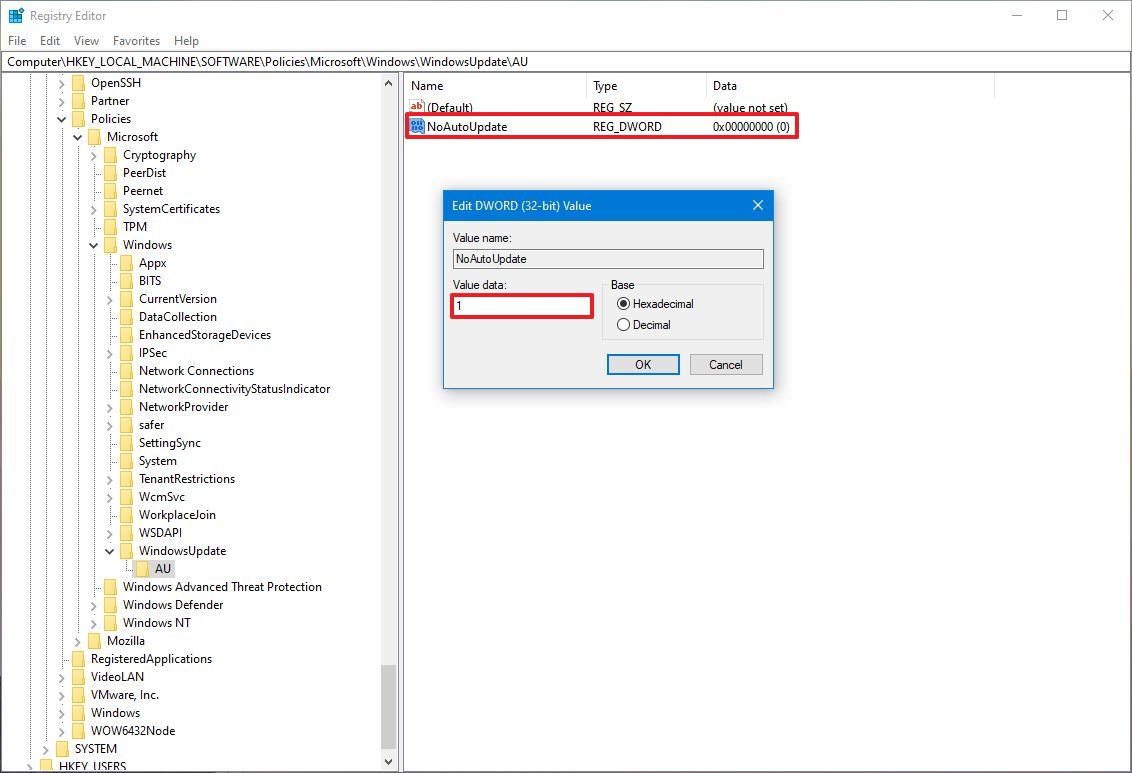 Disable Windows Update permanently using Registry