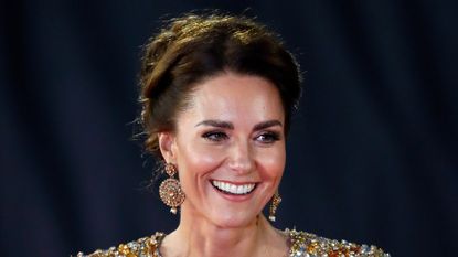 Catherine, Duchess of Cambridge attends the "No Time To Die" World Premiere at the Royal Albert Hall on September 28, 2021 in London, England.