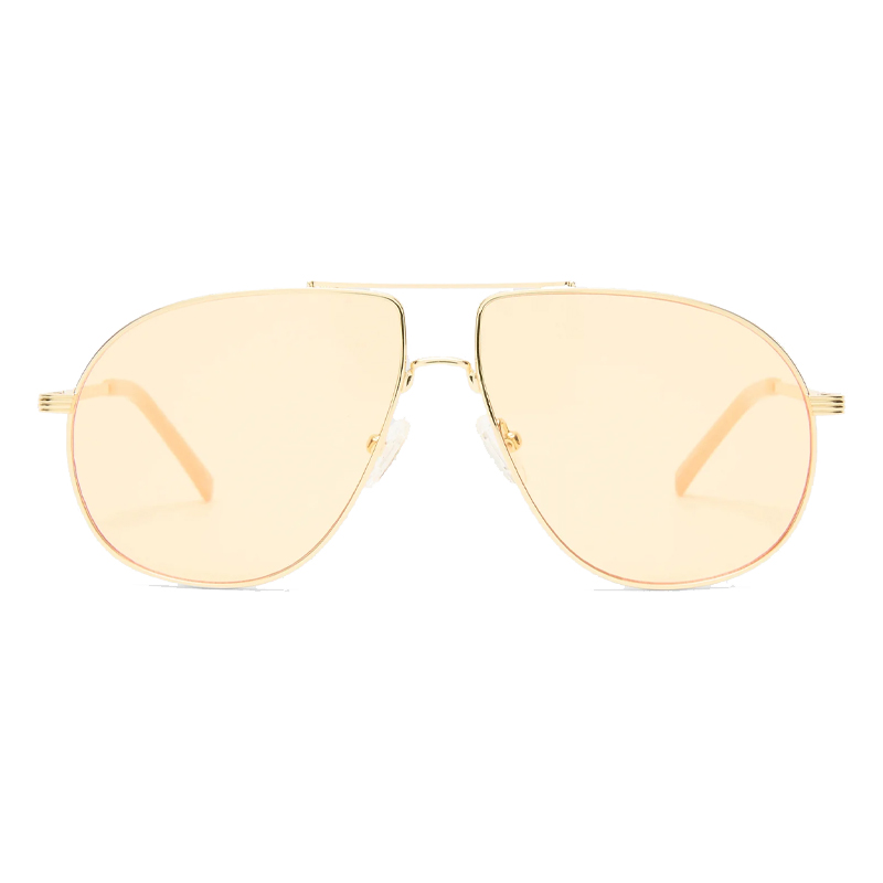 Le Specs oversized aviator sunglasses with yellow lenses