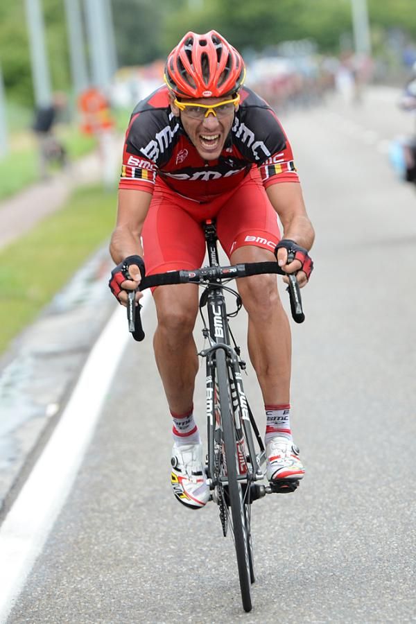 Philippe Gilbert showed some of last year's spark with a late attack, but couldn't finish it off