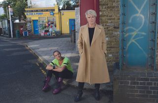 Linda Henry as Shirley Carter with Tina.