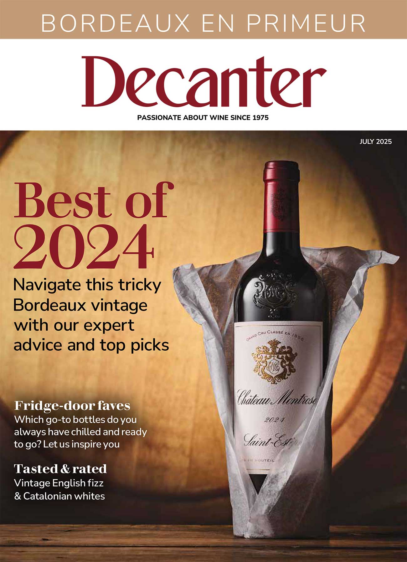 Cover of Decanter magazine July 2025