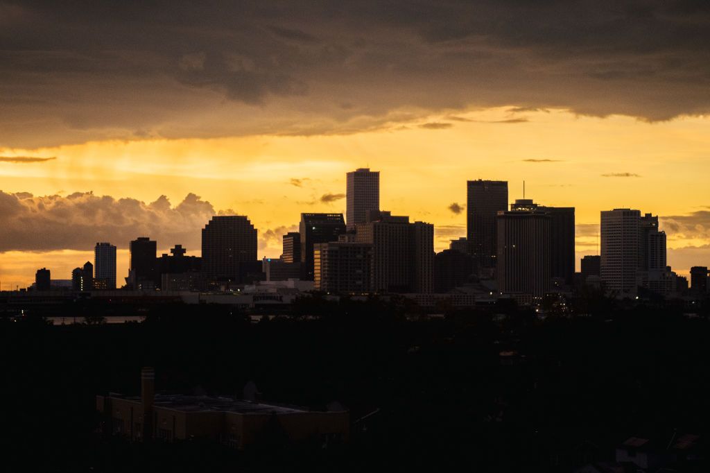 New Orleans in the dark