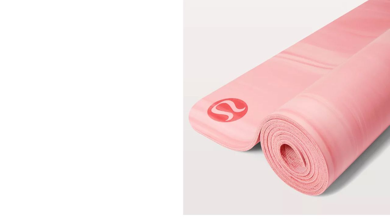 lululemon reversible 5mm yoga mat review: image shows lululemon reversible 5mm yoga mat