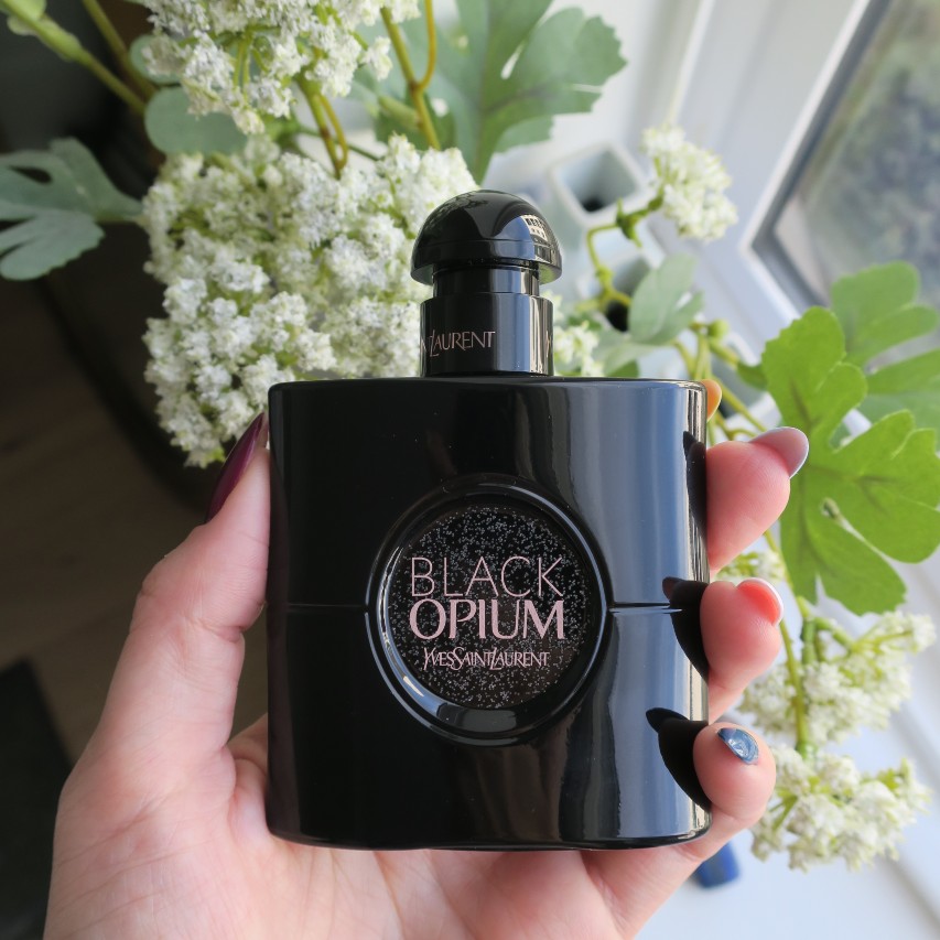 Brianna Peters tests YSL Black Opium fragrance.