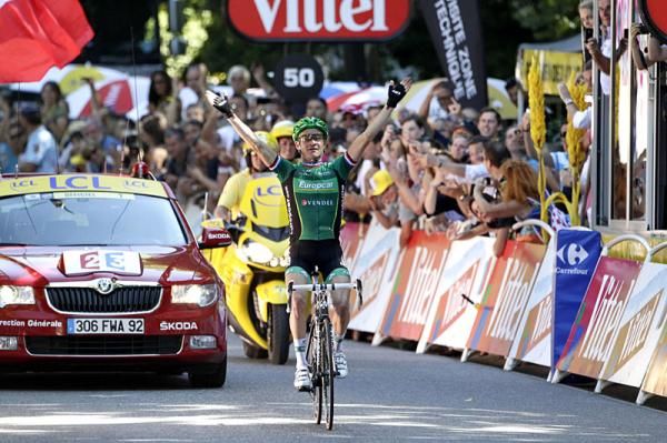 Thomas Voeckler (Europcar) delighted fans with his solo bid for victory