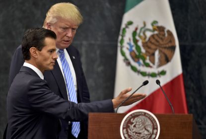 Donald Trump and Mexican President Enrique Pena Nieto