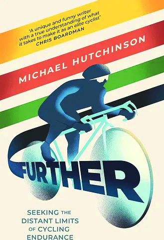 Front cover of a book with text and a drawing of a cyclist