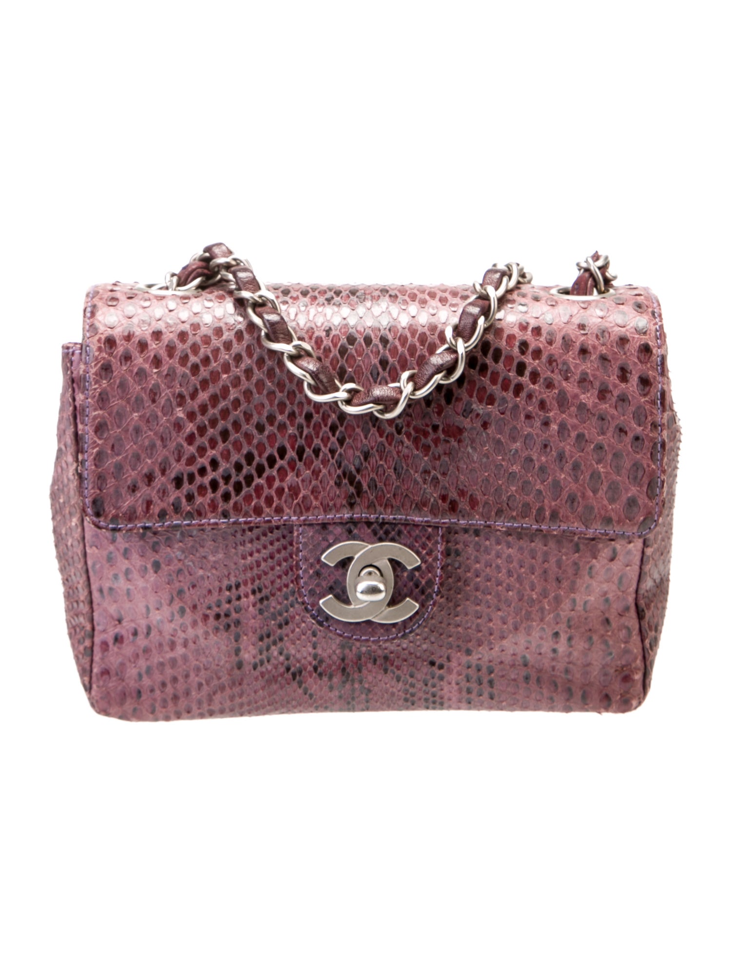Python Mini Square Flap Bag