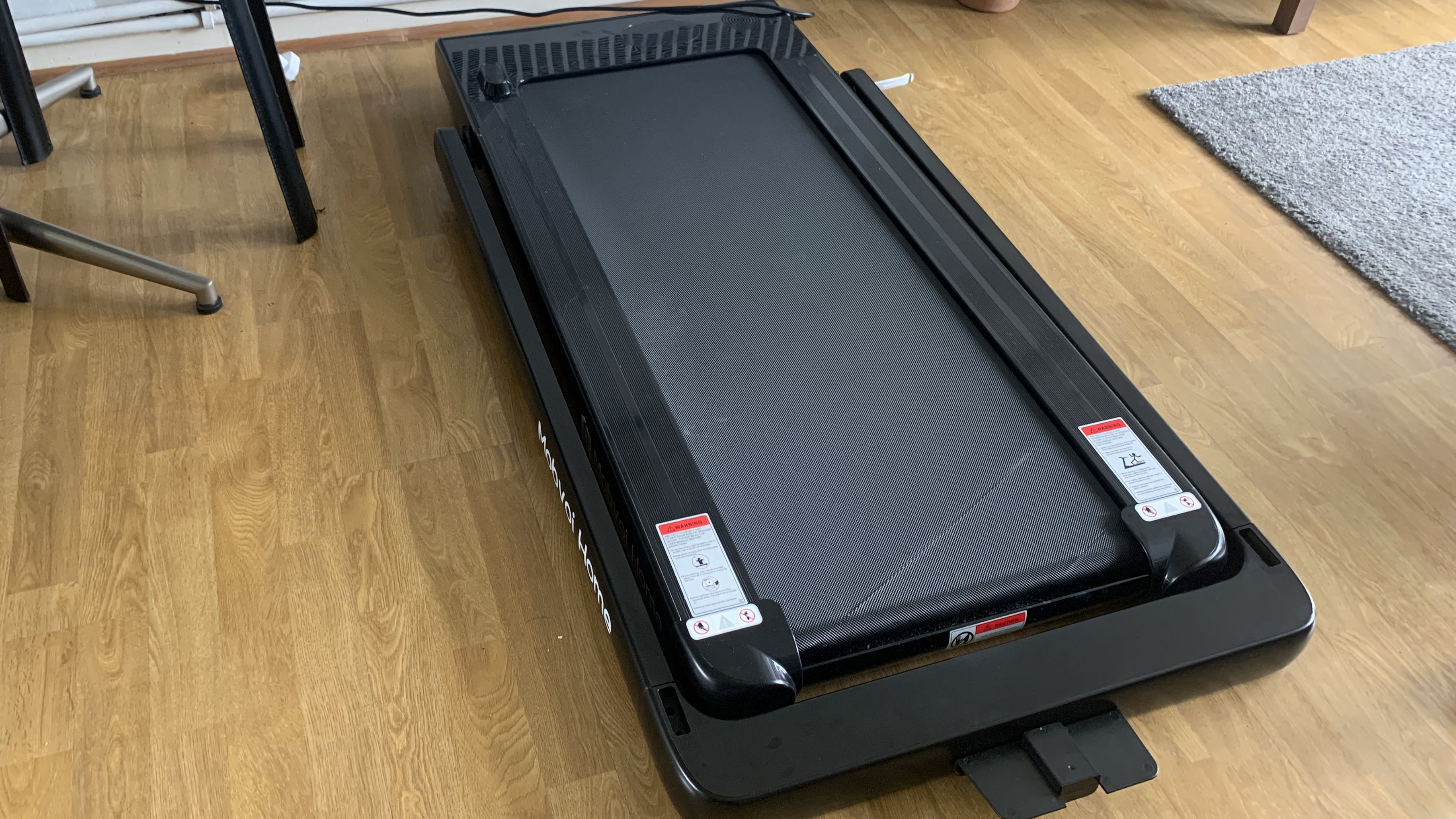 Image of folded Mobvoi Home Treadmill out of the box