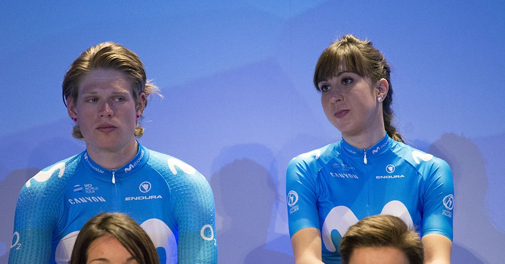 Gloria Rodriguez and Aude Biannic - Movistar Team presented their new UCI women's team for 2018