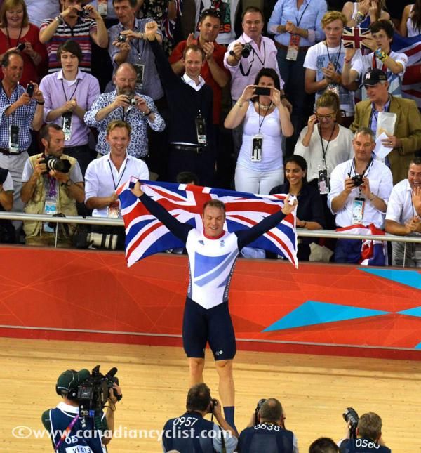 Chris Hoy poses for photographers