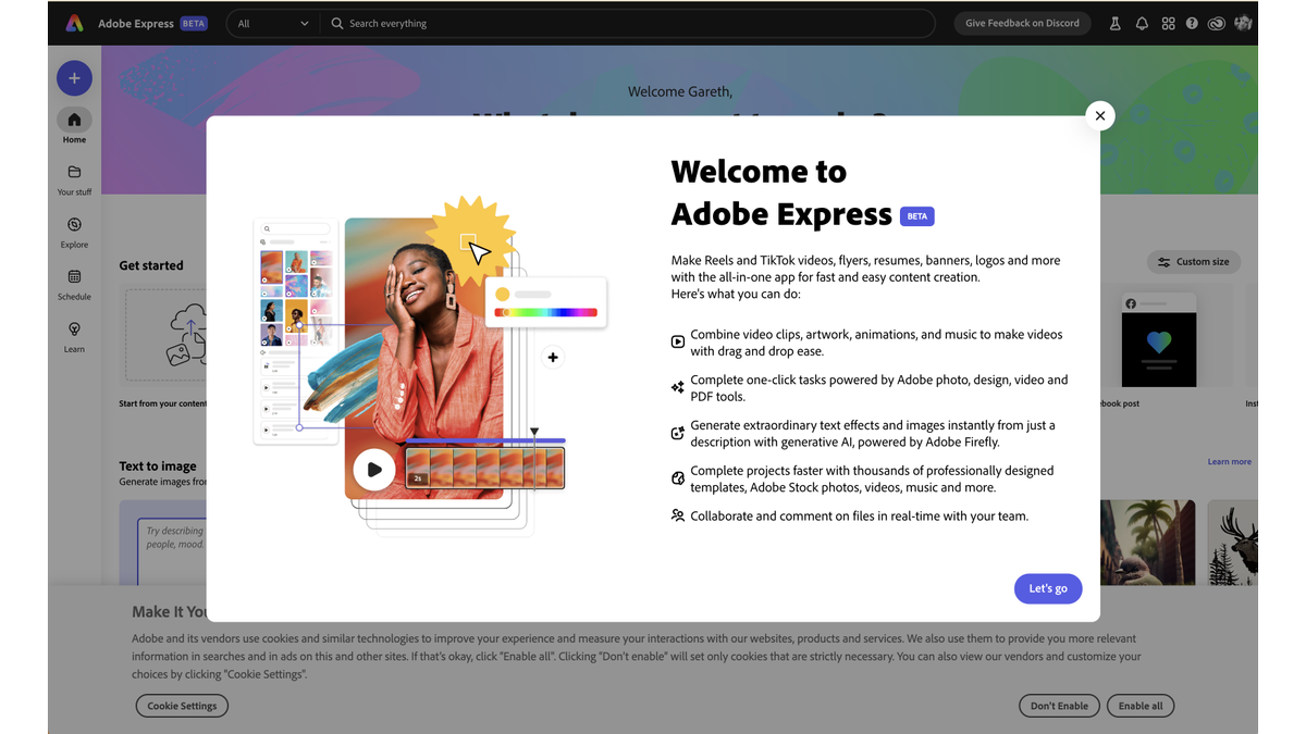 Adobe Express Beta screenshots