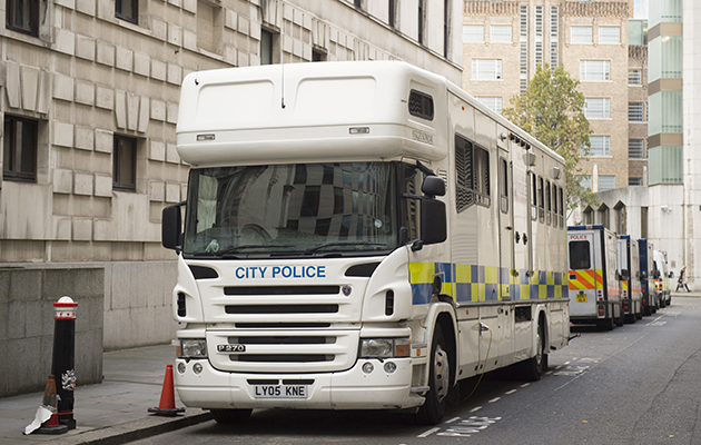 The branded lorry is the only giveaway that there might be horses nearby, despite being in the centre of the capital