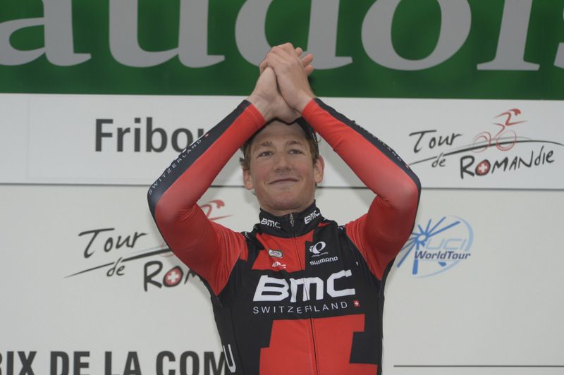 Stefan K&uuml;ng (BMC) enjoying his moment on the podium