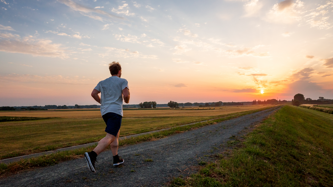 Man running in the morning