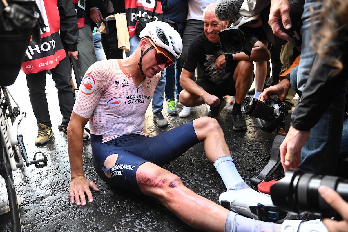 The Netherland's Mathieu van der Poel wins the Men's Elite Road Race.