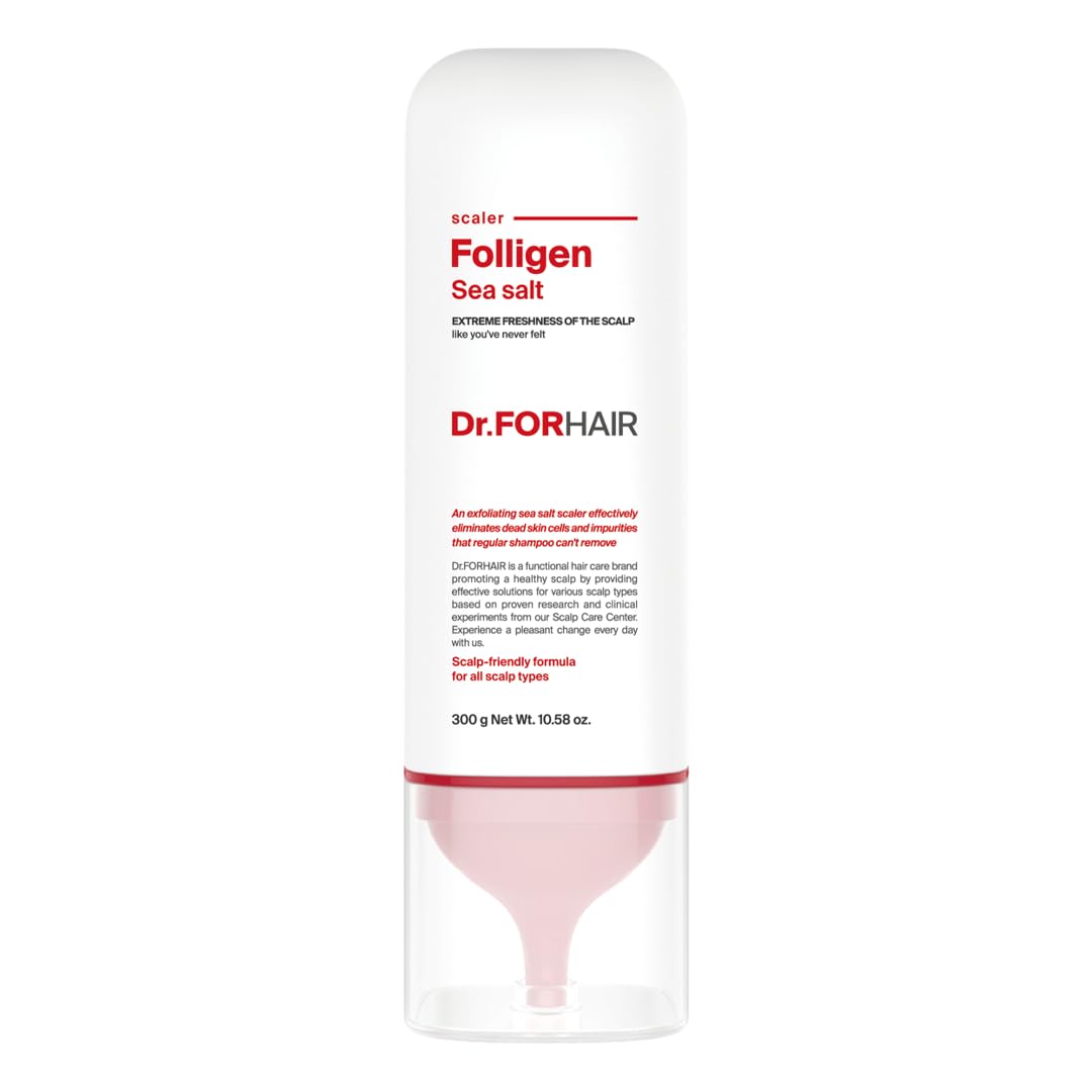 Dr.forhair Folligen Sea Salt Scaler | Korean Hair Care | Scalp Exfoliator &amp;amp; Scalp Scrub | Eliminates Sebum, Impurities, Odor | Nourish and Freshen, 10.58 Fl Oz