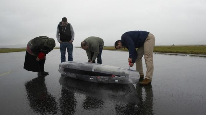 The Beastie on the Machrihanish airport runway