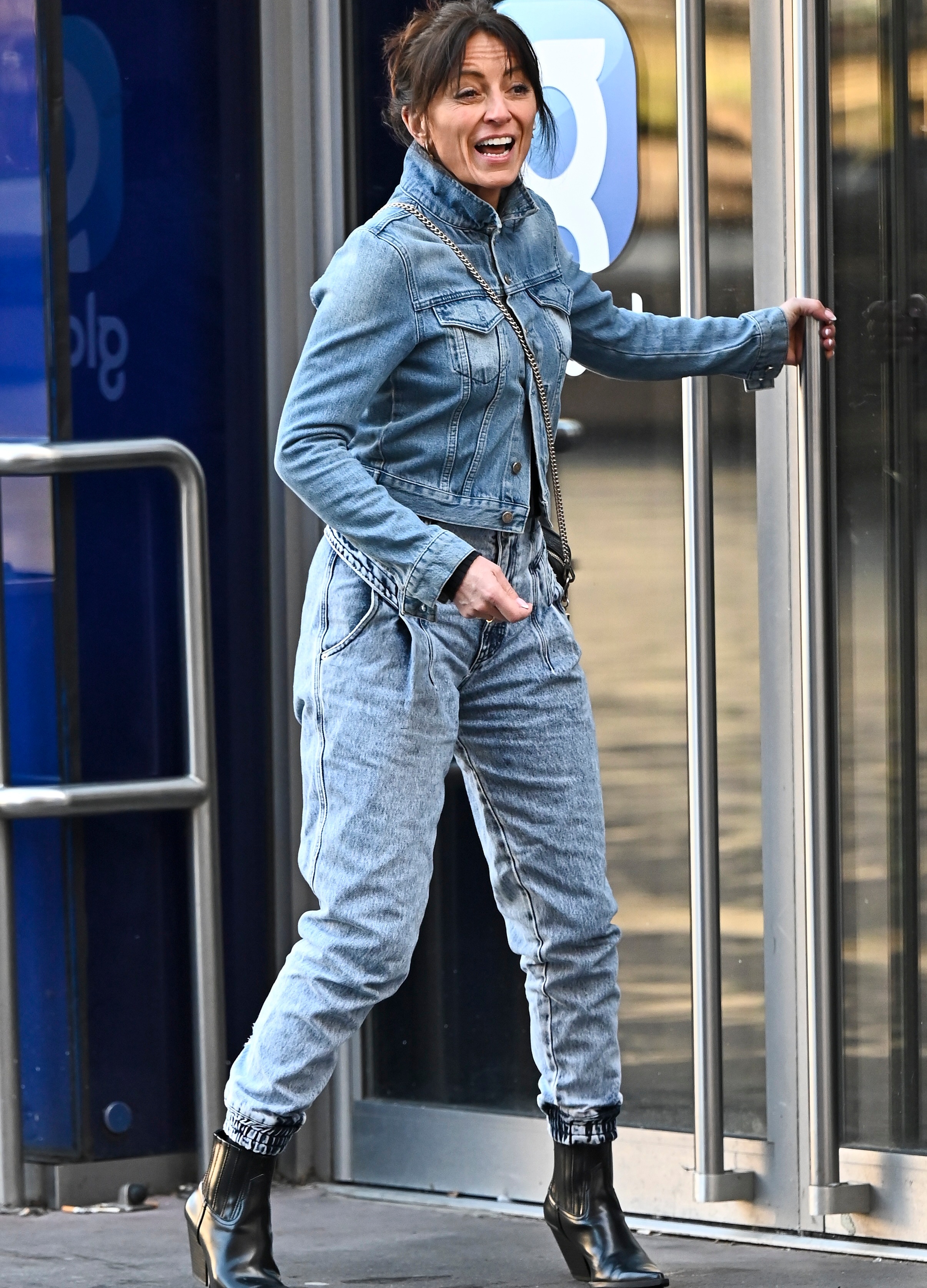 Davina McCall wearing double denim