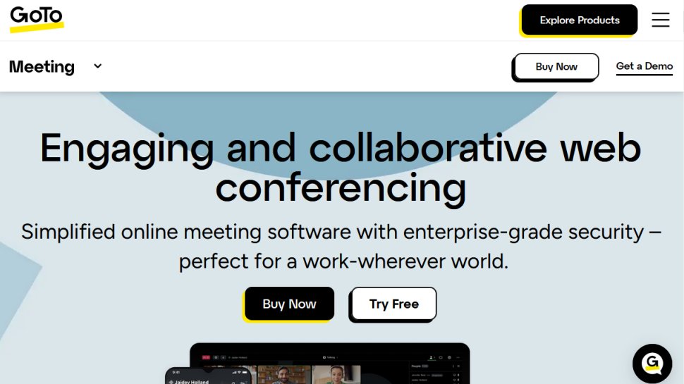 GoToMeeting website screenshot (January 2026).
