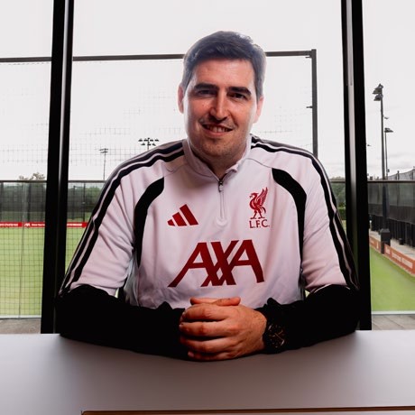Andoni Iraola photoshoot at AXA training centre. (Photo by Nikki Dyer - LFC/Liverpool FC via Getty Images)