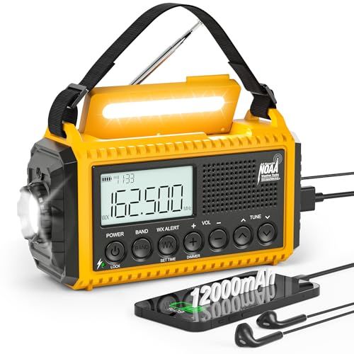 Eoxsmile Hand Crank/Solar Emergency Radio