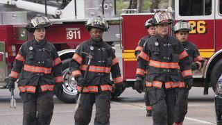 Owen, Paul and Marjan in full uniform in 9-1-1: Lone Star Season 5 premiere