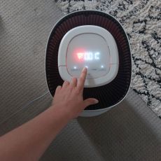 meaco air purifier being tested at home