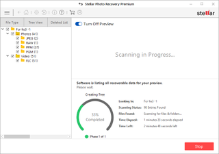 Stellar Photo Recovery software screenshot