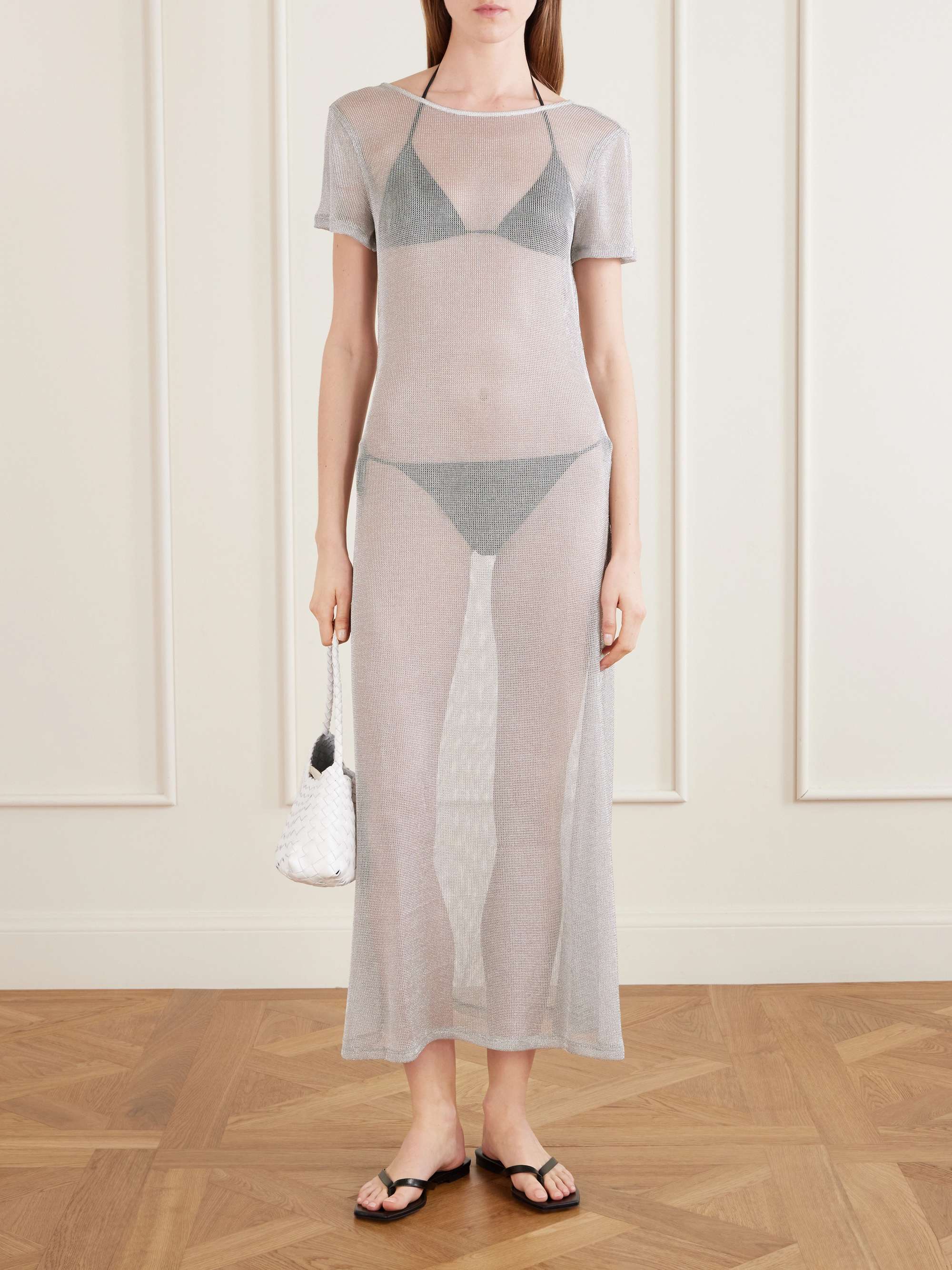 Zinc Metallic Knitted Cover-Up