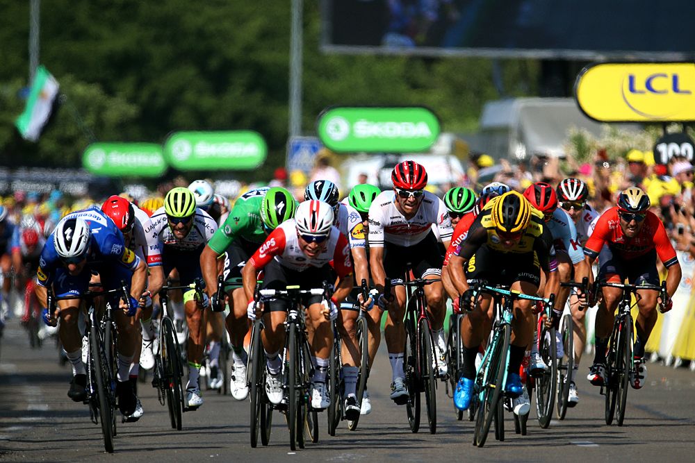 Caleb Ewan (Lotto Soudal) wins stage 16 at the Tour de France in Nimes