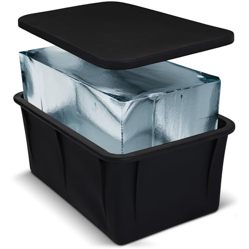 K3p Collection Xx-Large Ice Block Mold for Cold Plunge Bath With Airtight Lid, Makes 12lb Large Ice Cubes
