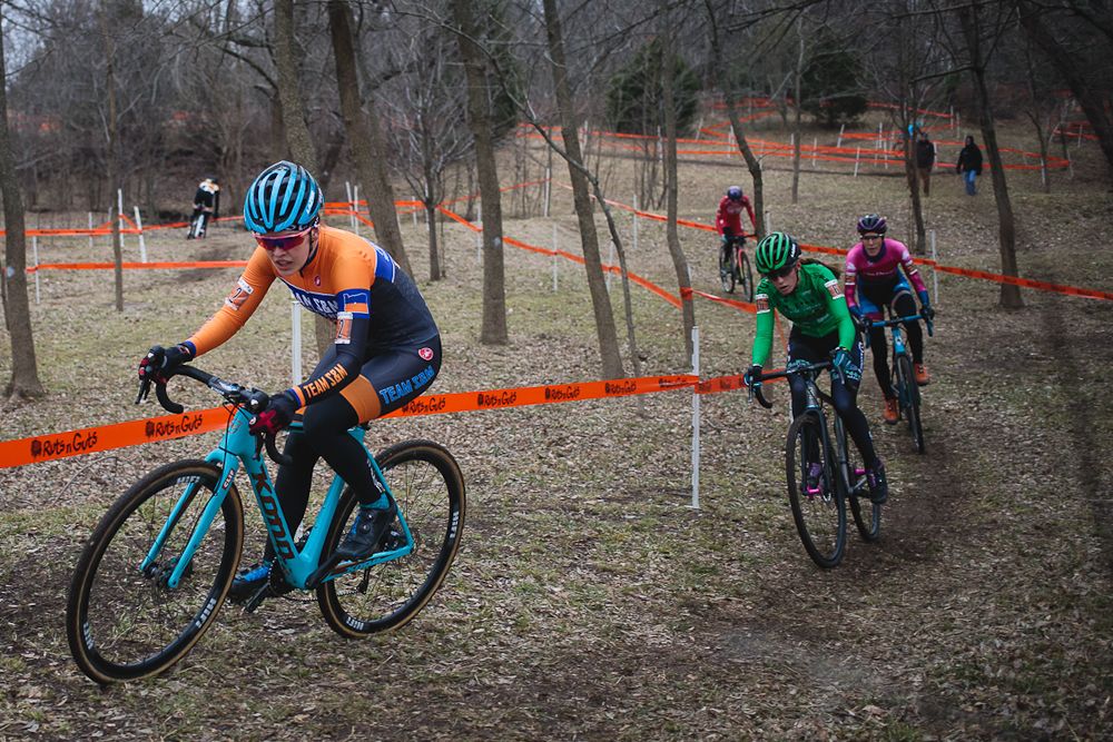 Clara Honsinger in the lead at Ruts 'n' Guts