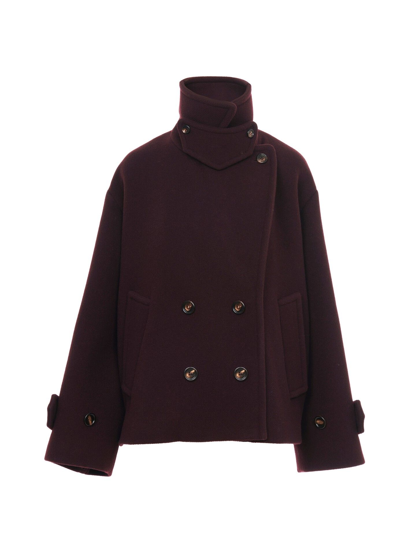 Oversized Short Coat in Wool