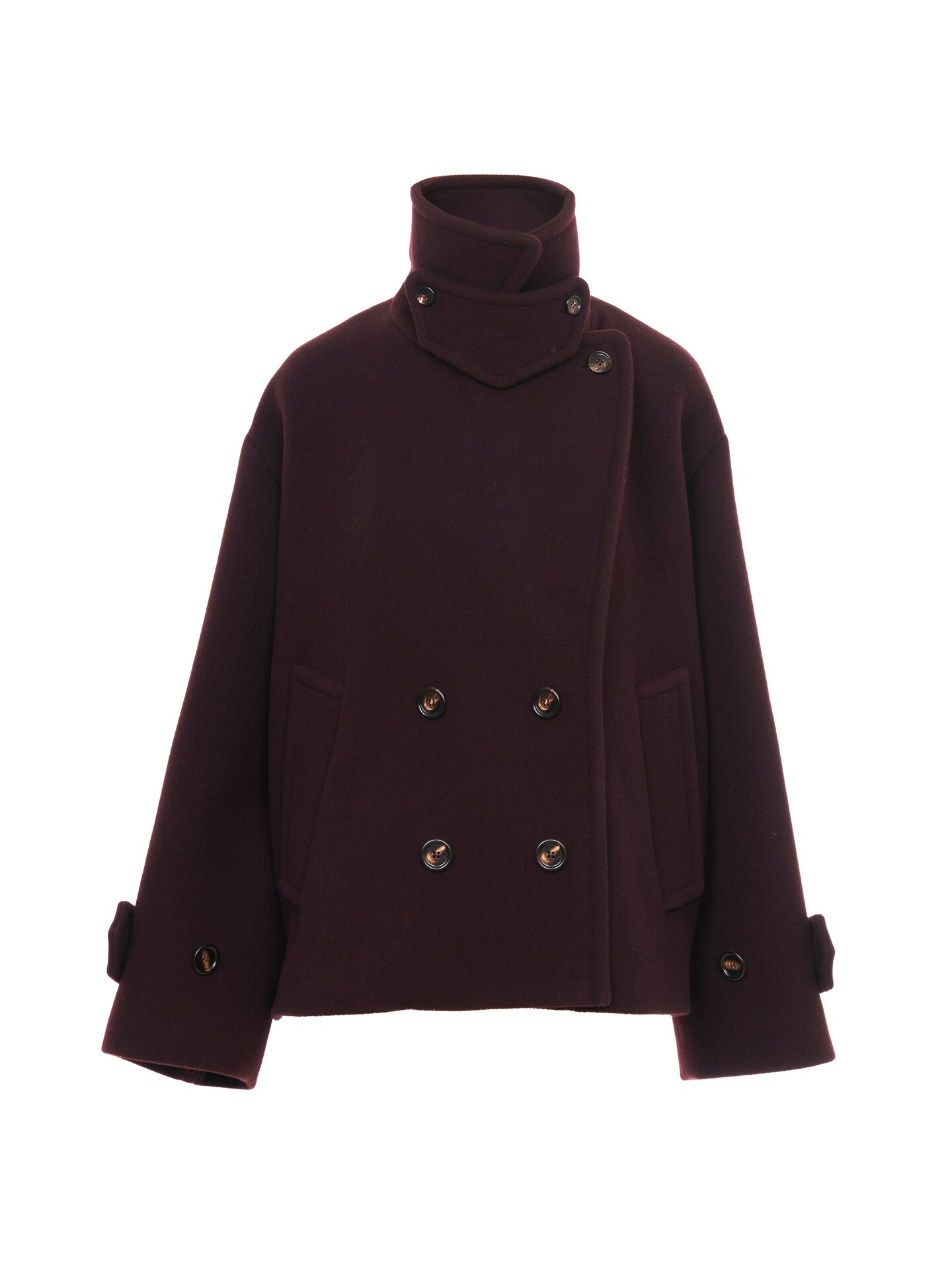 Oversized Short Coat in Wool