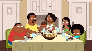 Family dinner on The Cleveland Show