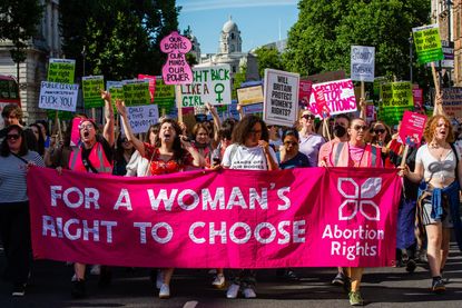 UK Abortion Law 2022: women protesting for abortion rights