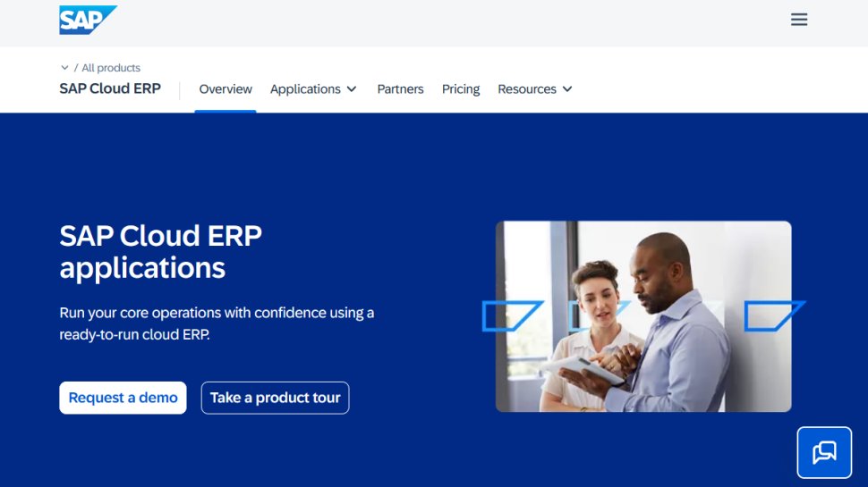 SAP ERP website screenshot (March 2026).