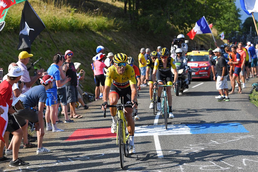 Greg Van Avermaet in the breakaway during stage 10 at thew Tour de France